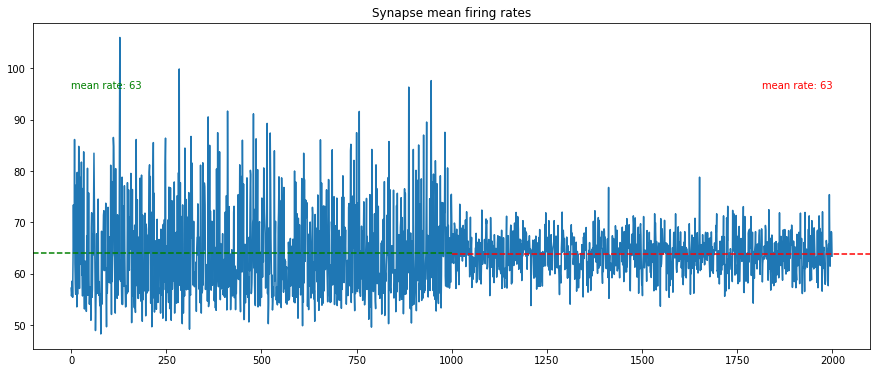 Synapses Mean firing rate